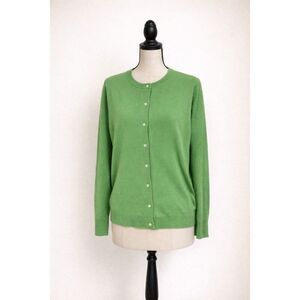 Vintage Designers Originals Cardigan Women’s Size L Green Button Front